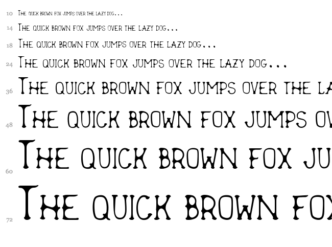 New Sailor font waterfall